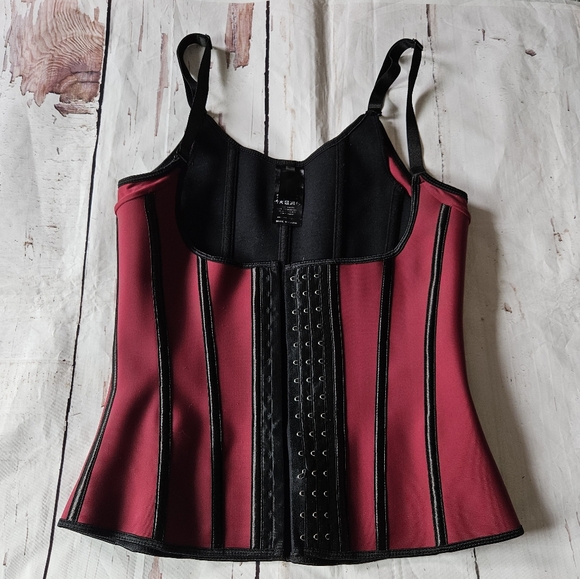 Corset Story Women's Black and Burgandy Corset Size M/L - Picture 7 of 14